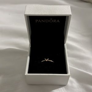 Pandora Rose Gold Heart Ring size 7-7.5